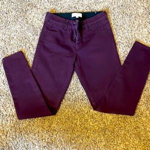 Maroon jeggings, rewind sz7,